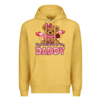 Antique Gold my valentine is my daddy Premium Hoodie - LillyAllenDesigns
