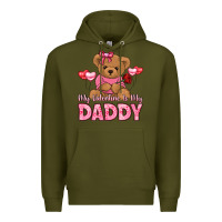 Army Green my valentine is my daddy Premium Hoodie - LillyAllenDesigns
