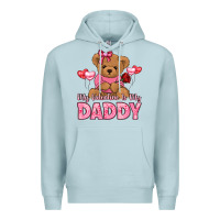 Blue Mist my valentine is my daddy Premium Hoodie - LillyAllenDesigns