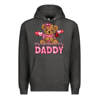 Charcoal Heather my valentine is my daddy Premium Hoodie - LillyAllenDesigns