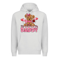 Dove Grey my valentine is my daddy Premium Hoodie - LillyAllenDesigns