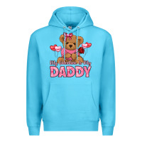 Ocean Blue my valentine is my daddy Premium Hoodie - LillyAllenDesigns