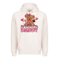Pale Pink my valentine is my daddy Premium Hoodie - LillyAllenDesigns