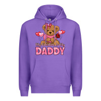 Purple my valentine is my daddy Premium Hoodie - LillyAllenDesigns