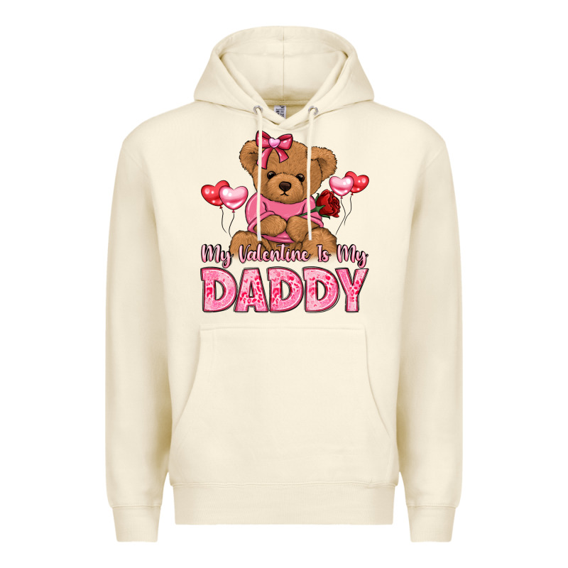 My Valentine Is My Daddy Premium Hoodie by LillyAllenDesigns | Teevron
