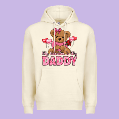 My Valentine Is My Daddy Premium Hoodie Designed By Lillyallendesigns