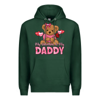 Sports Green my valentine is my daddy Premium Hoodie - LillyAllenDesigns
