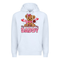 White my valentine is my daddy Premium Hoodie - LillyAllenDesigns