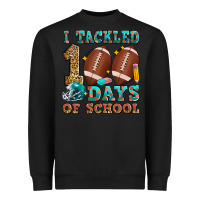 Black i tackled 100 days of school american football Heavyweight Sweatshirt - Zillion Design Studio
