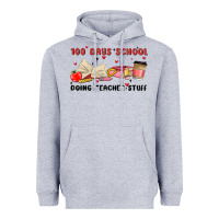 Heather Grey 100 days school Heavyweight Hoodie - MaliasSmallBusiness