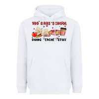 White 100 days school Heavyweight Hoodie - MaliasSmallBusiness