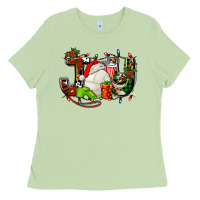 Matcha joy with volleyball and santa's hat Ladies Tee - AdoDesignShop