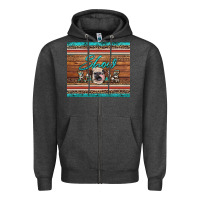 Charcoal Heather show mom aztec cowhide leopard heifer Zipper Hoodie - Artiststas