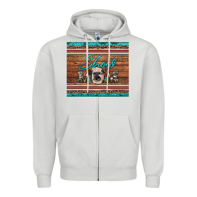 Show Mom Aztec Cowhide Leopard Heifer Zipper Hoodie by Artiststas | Teevron