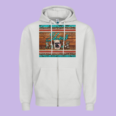 Show Mom Aztec Cowhide Leopard Heifer Zipper Hoodie Designed By Artiststas