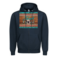 Navy show mom aztec cowhide leopard heifer Zipper Hoodie - Artiststas