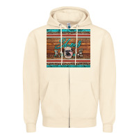 Sandshell show mom aztec cowhide leopard heifer Zipper Hoodie - Artiststas