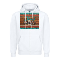 White show mom aztec cowhide leopard heifer Zipper Hoodie - Artiststas