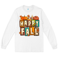 White happy fall Long Sleeve Tee - Artiststas