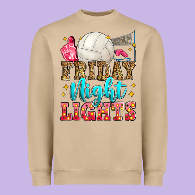 Friday Night Lights Volleyball Heavyweight Sweatshirt Designed By Zillion Design Studio