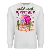 Oatmeal Heather wild west cowboy show Premium Sweatshirt - NancyCooperArtShop