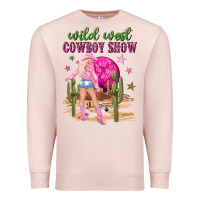Pale Pink wild west cowboy show Premium Sweatshirt - NancyCooperArtShop