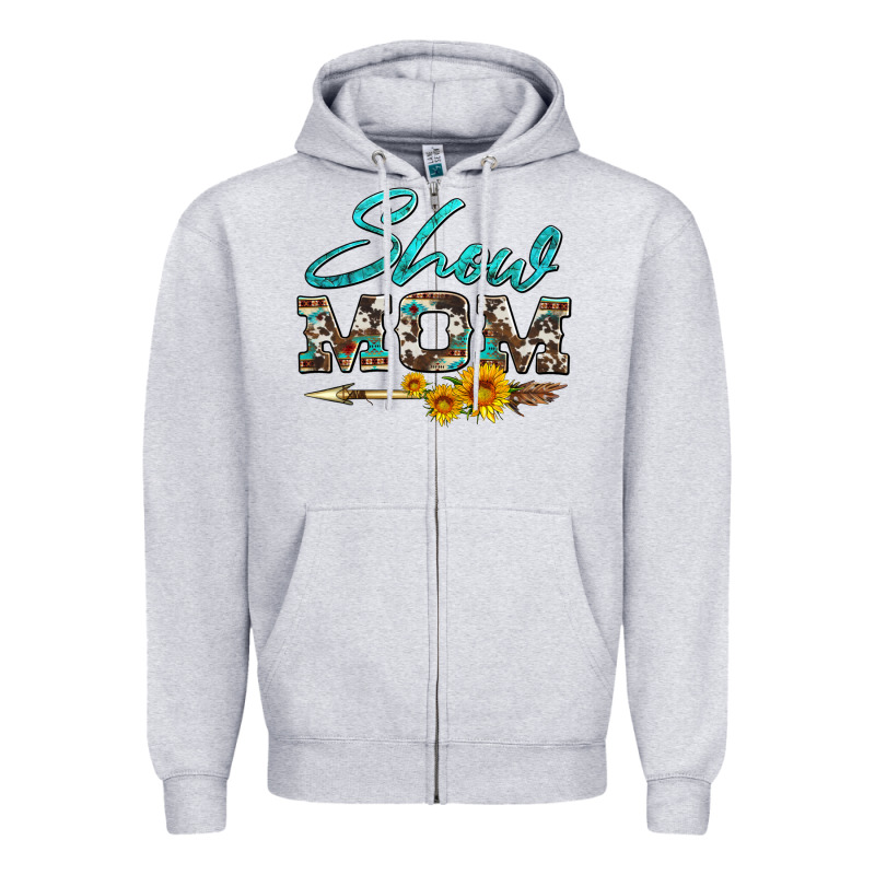 Show Mom Aztec Cowhide Sunflower And Arrow Zipper Hoodie by Artiststas | Teevron