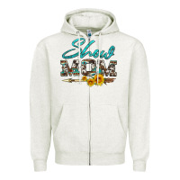 Oatmeal Heather show mom aztec cowhide sunflower and arrow Zipper Hoodie - Artiststas