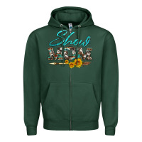 Sports Green show mom aztec cowhide sunflower and arrow Zipper Hoodie - Artiststas