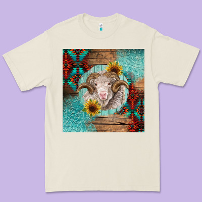 Western Merino Premium Tee Designed By Barkaloodesign