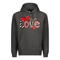 Charcoal Heather love Premium Hoodie - LillyAllenDesigns