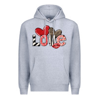 Heather Grey love Premium Hoodie - LillyAllenDesigns