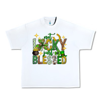 White Not lucky just blessed st. patricks day Urban Heavy Tee - Neo Western
