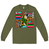 Army Green san judas leopard cowhide gemstone Long Sleeve Tee - JahusDesignShop