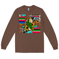 Chestnut san judas leopard cowhide gemstone Long Sleeve Tee - JahusDesignShop