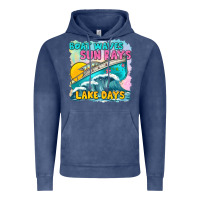 Boat Waves Sun Rays Lake Days Vintage Hoodie | Teevron