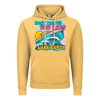 Vintage Mustard boat waves sun rays lake days Vintage Hoodie - texasbilliewilder