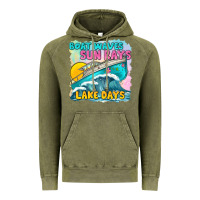 Vintage Olive boat waves sun rays lake days Vintage Hoodie - texasbilliewilder