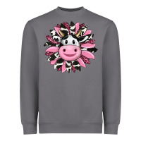 Storm pink leopard sunflower cow Heavyweight Sweatshirt - RanaPortraitStore