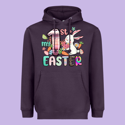 My First Easter Heavyweight Hoodie Designed By Maliassmallbusiness