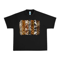 Black western animal patterns brushstoke Urban Heavy Tee - BarkalooDesign