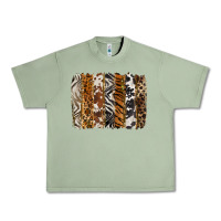 Oil Green western animal patterns brushstoke Urban Heavy Tee - BarkalooDesign