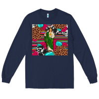 Navy san judas leopard cowhide tumbler Long Sleeve Tee - JahusDesignShop