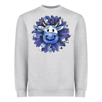 Heather Grey blueberry milkshake cow sunflower Heavyweight Sweatshirt - RanaPortraitStore