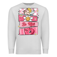 Dove Grey trendy valentines day retro characters Premium Sweatshirt - MaliasSmallBusiness