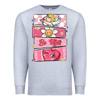 Heather Grey trendy valentines day retro characters Premium Sweatshirt - MaliasSmallBusiness