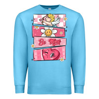 Ocean Blue trendy valentines day retro characters Premium Sweatshirt - MaliasSmallBusiness