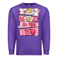 Purple trendy valentines day retro characters Premium Sweatshirt - MaliasSmallBusiness