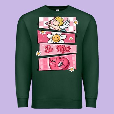 Trendy Valentines Day Retro Characters Premium Sweatshirt Designed By Maliassmallbusiness