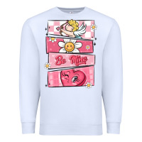 White trendy valentines day retro characters Premium Sweatshirt - MaliasSmallBusiness